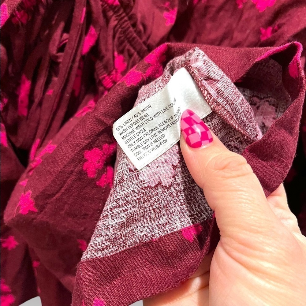 Universal Thread Maroon Blouse Top Medium - image 7